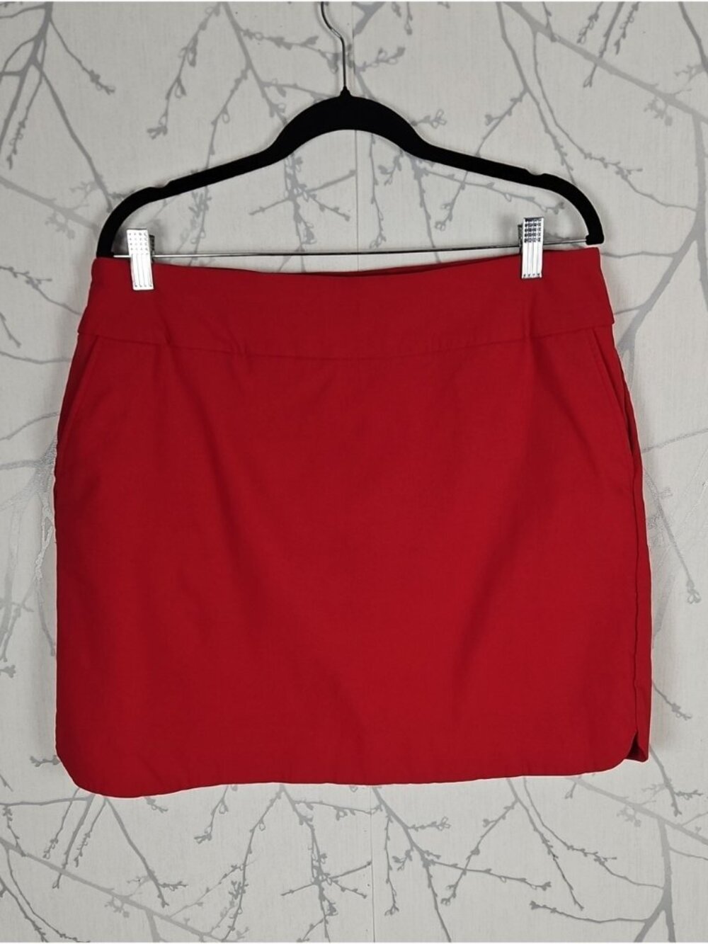 SC & Co Red Ponte Stretch Pencil Skort